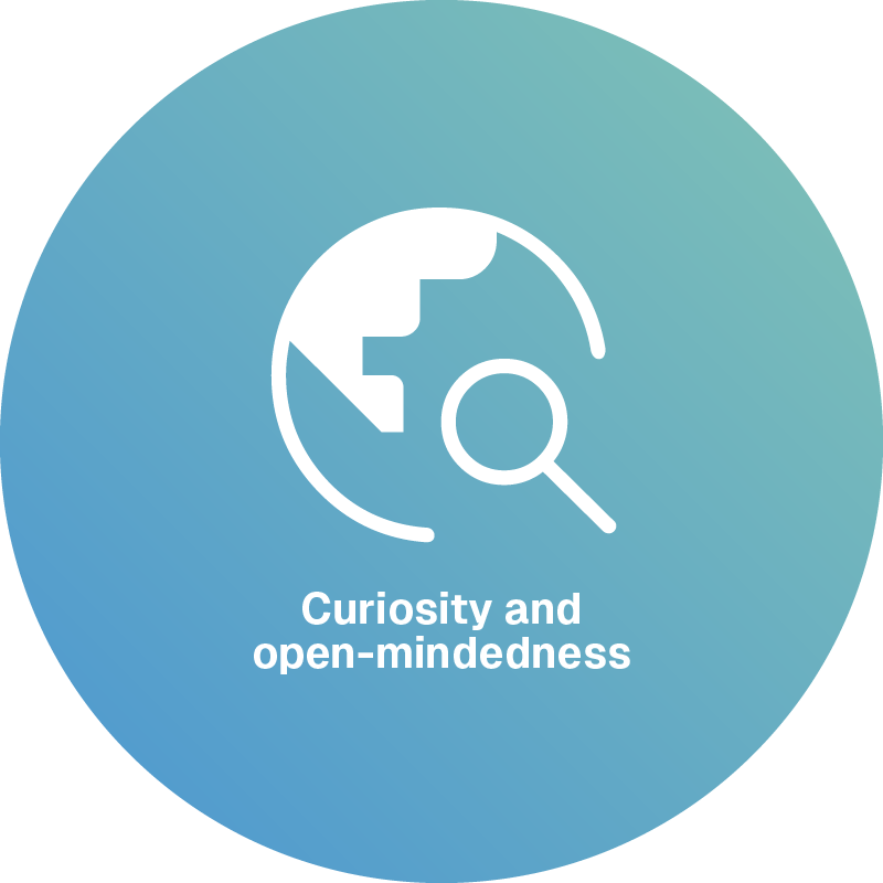 Curiosity and open-mindedness