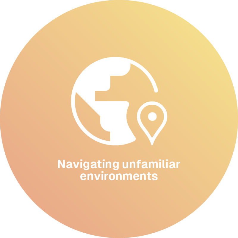 Navigating unfamiliar environments